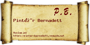 Pintér Bernadett névjegykártya