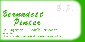 bernadett pinter business card